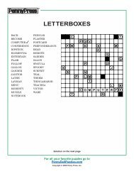 Stretch Letters PennyDellPuzzles